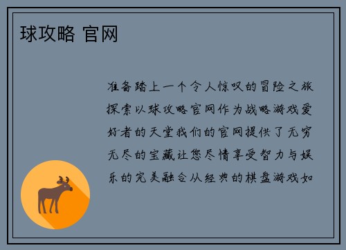 球攻略 官网